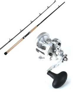 Avet MXJ 5.8 RH 1 Speed Reel / TackleDirect TDSSC701MHT Silver Hook Rod Combo