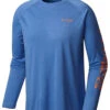 Columbia Terminal Tackle Heather Long Sleeve Shirt - Vivid Blue XL