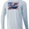 Huk KC Chasin Flags Pursuit Long Sleeve Shirt - Plein Air - XX-Large