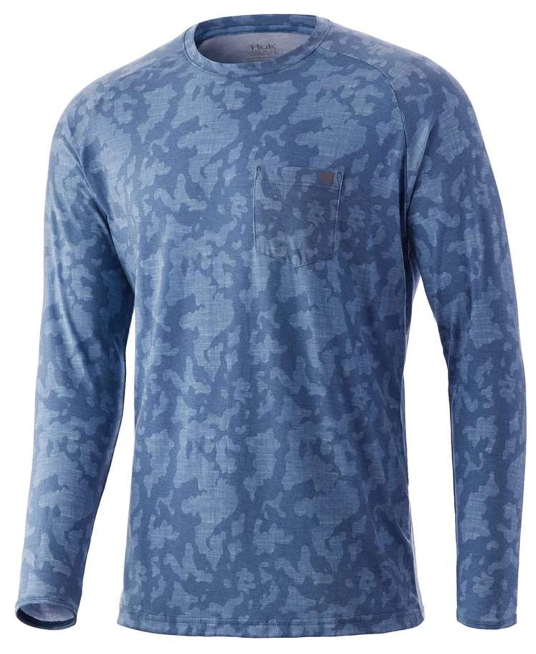 Huk Waypoint Running Lakes Long Sleeve Shirt - Titanium Blue - Large 1 Huk Waypoint Running Lakes Long Sleeve Shirt - Titanium Blue - Large