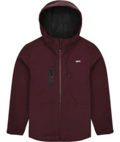 Jetty Oyster Shell Jacket - Oxblood Black - X-Large