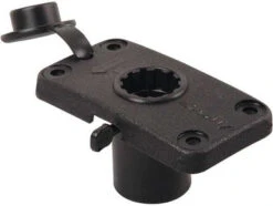 Scotty 244L-BK Locking Flush Deck Mount W/ Splash Cover