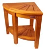SeaTeak 60025 Shower And Spa Corner Seat - Oiled Finish